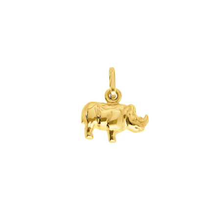 Gold Rhino Charm