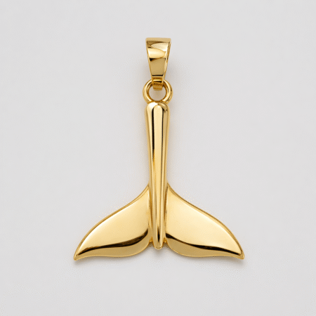 Gold Whale Tail Pendant