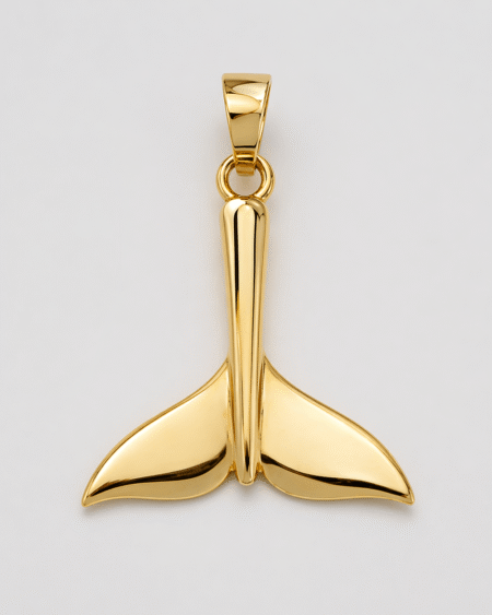Gold Whale Tail Pendant