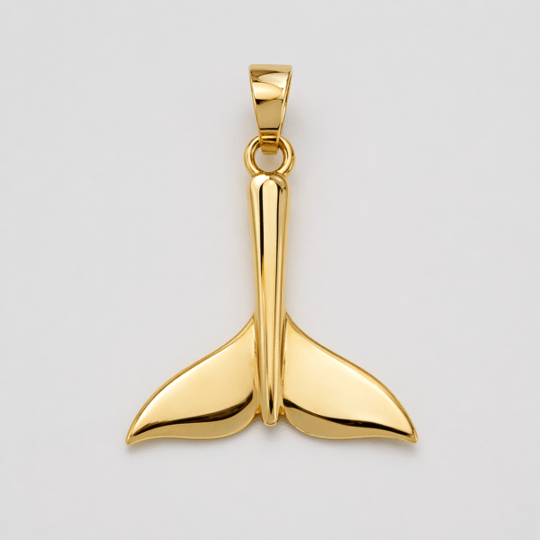 Gold Whale Tail Pendant