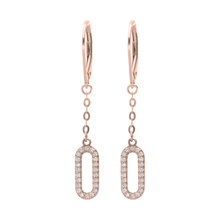 Paperclip Lab Diamond Earrings