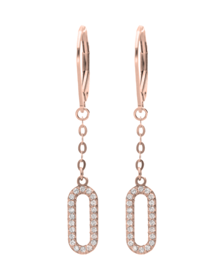 Paperclip Lab Diamond Earrings