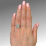 4ct Elongated Cushion Cut Lab Diamond Engagement Ring South Africa Aria Jewellery White Gold