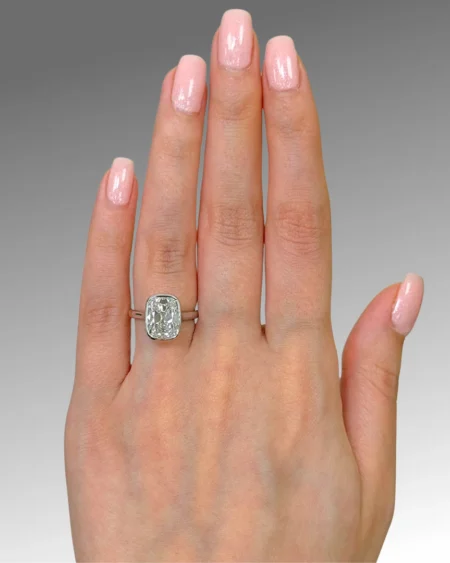 4ct Elongated Cushion Cut Lab Diamond Engagement Ring South Africa Aria Jewellery White Gold