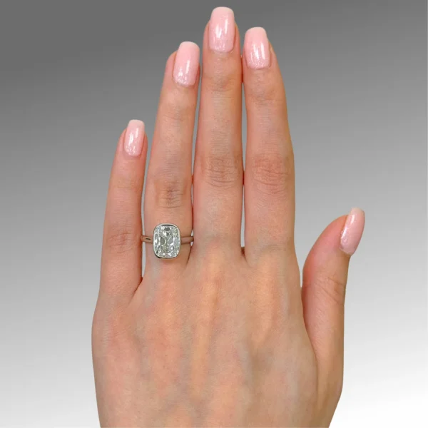 4ct Elongated Cushion Cut Lab Diamond Engagement Ring South Africa Aria Jewellery White Gold