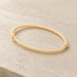 9ct Gold Textured Twist Hinge Bangle
