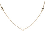 9ct gold 5 Heart Link Chain