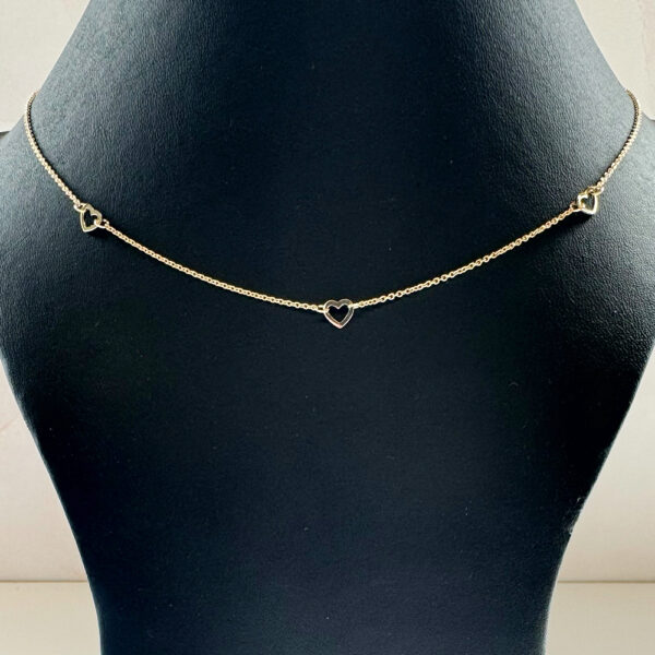 9ct gold 5 Heart Link Chain South Africa Aria Jewellery