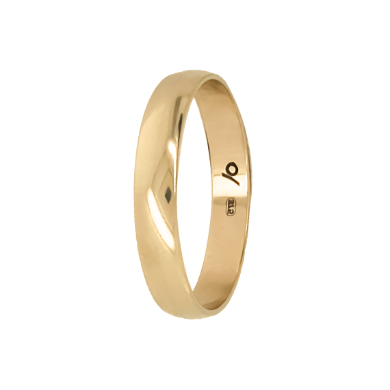 9ct Gold Light Comfort Fit Wedding Band (3mm)