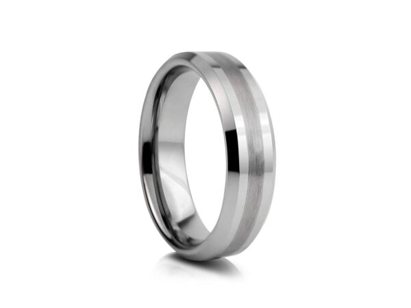 6mm Brushed Matt Tungsten Wedding Ring