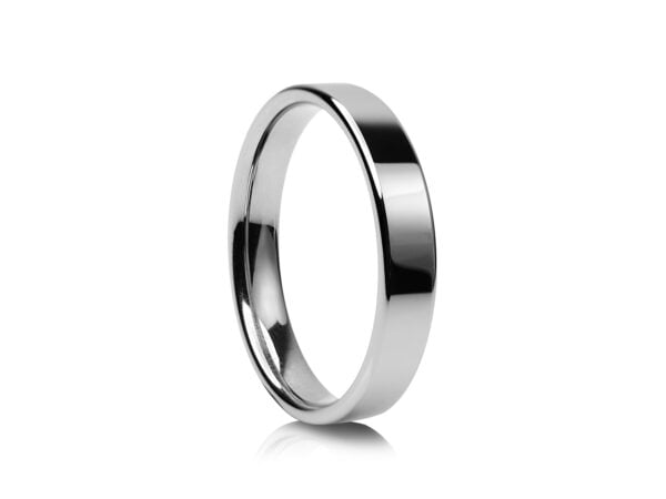 4mm Two-Tone Tungsten Ring, Brushed with Polished Centre Band