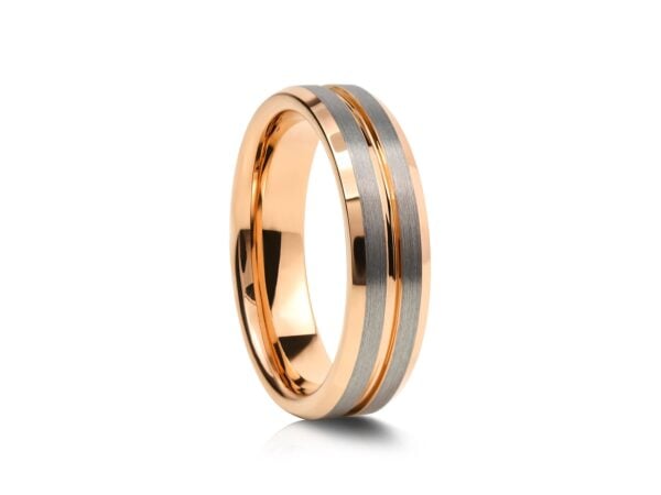 6mm Black Tungsten Ring with Carbon Fibre Inlay