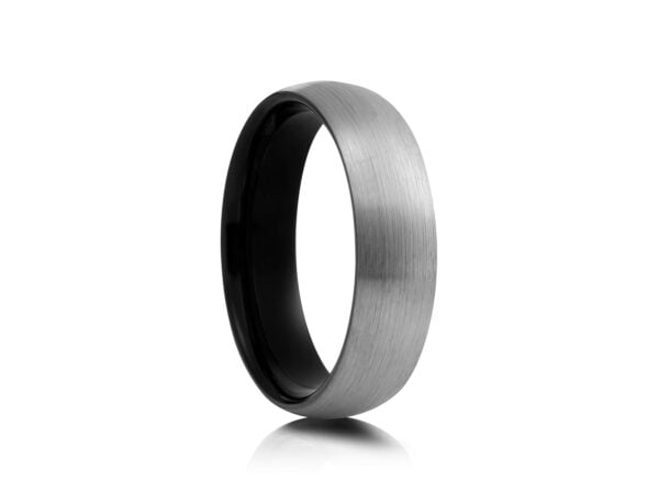 6mm Dome Matte Finish Tungsten Wedding Ring