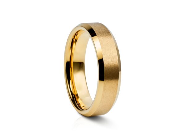6mm Black Tungsten Ring with Brushed Edges