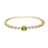 14ct Gold Diamond Peridot Bangle