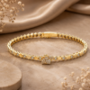 9ct Gold Diamond Bee Bangle